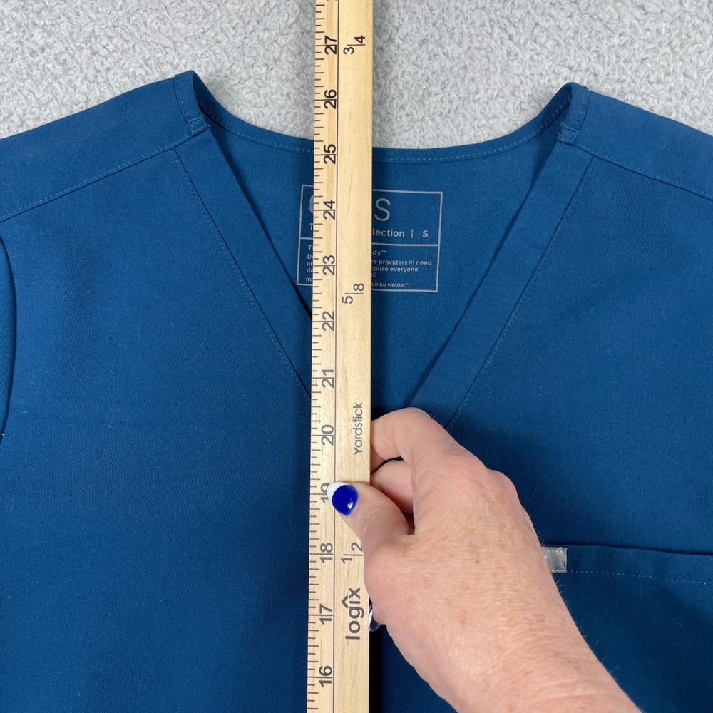 FIGS Catarina Zamora Scrub Set Womens S/M Blue V-Neck Jogger Stretch Excellent - Picture 12 of 16